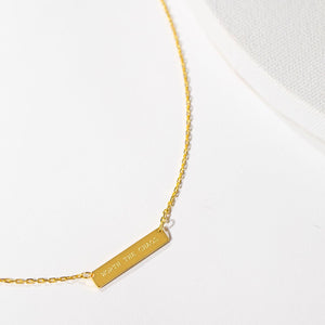 Engraved Bar Pendant: